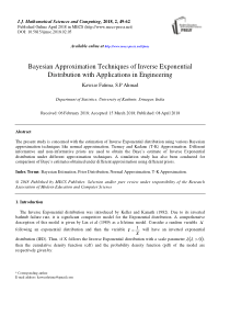 逆指数分布的贝叶斯逼近技术及其工程应用(IJMSC-V4-N2-5)