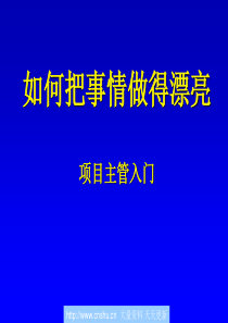 如何把事情做得漂亮-项目主管培训讲义--guopeifei