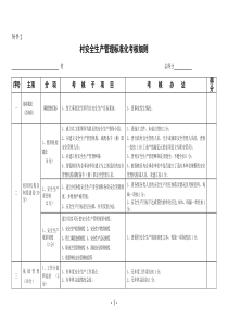 村安全生产管理标准化考核细则