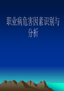 安监局建设项目职业卫生安全评价课程