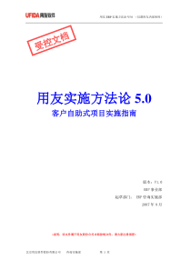 客户自助实施式项目实施指南手册0822