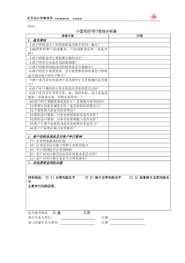 小型项目可行性性分析表