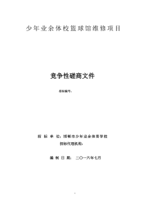 少年业余体校篮球馆维修项目竞争性磋商文件719