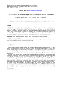 基于人工神经网络的数字音频水印研究(IJEME-V2-N1-4)
