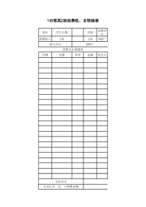 班费收支明细表