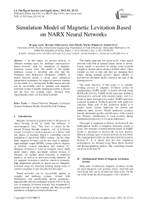 基于NARX神经网络的磁悬浮仿真模型(IJISA-V5-N5-4)