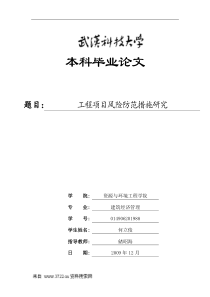 工程资料-工程项目风险防范措施研究(doc24页)