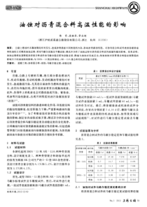 油蚀对沥青混合料高温性能的影响