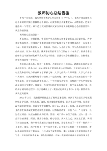 教师初心总结借鉴