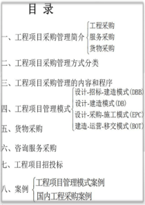 工程项目采购管理的内容和程序