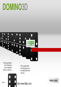 多米诺骨牌PPT模板