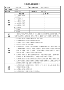 工程项目部职能说明