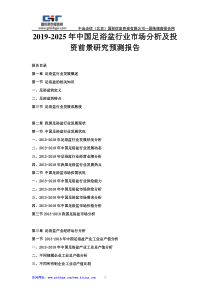 2019-2025年中国足浴盆行业市场分析及投资前景研究预测报告