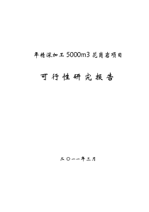 年精深加工5000m3花岗岩项目可行性研究报告