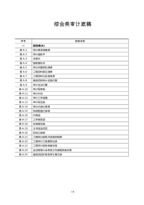 建设项目全过程跟踪审计底稿(综合类、工程类、财务类)