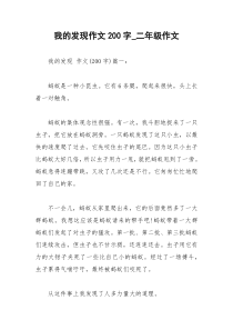 2021年我的发现作文字二年级作文