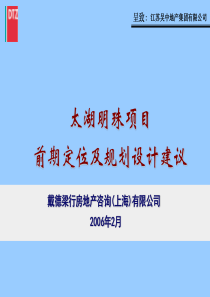 戴德梁行-太湖明珠项目前期定位及规划设计建议-162PPT