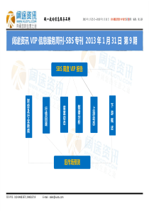 阔途橡胶网VIP信息服务周刊-SBS专刊-SBS价格及市场行情动态-2013年01月31日第9期