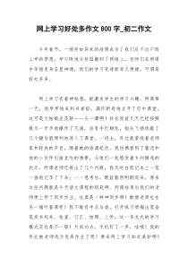 2021年网上学习好处多作文字初二作文