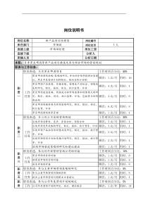 新产品项目经理岗