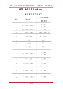 新国十条贯彻项目实施方案