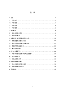 新建项目安全预评价报告