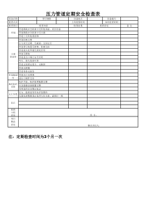 压力管道定期检查记录