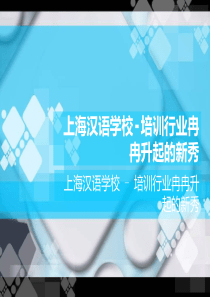 上海汉语学校---培训行业冉冉升起的新秀