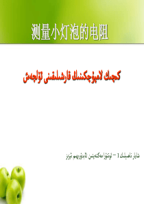 物理《测量小灯泡的电阻》--教学课件---维语