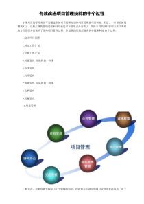 有效改进项目管理技能的十个过程