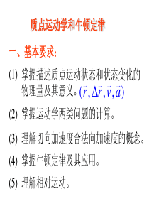 质点运动学和牛顿定律-优质课件