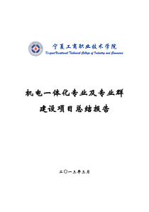 机电一体化技术专业建设项目总结报(修改稿)__已排版