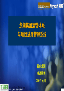 龙湖集团运营体系与项目进度管理系统软件介绍图片PPT模板