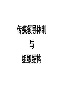 传媒领导体制与组织结构