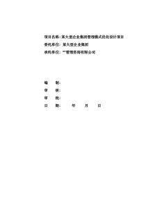 某大型企业集团管理模式优化设计项目(doc 12)