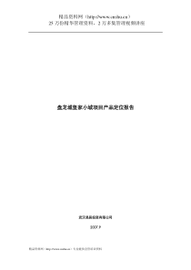 某某小城项目产品定位报告（DOC83页）