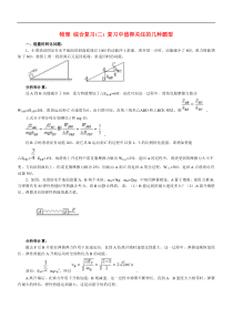 物理综合复习复习中值得关注的几种题型