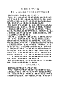 公益组织发言稿