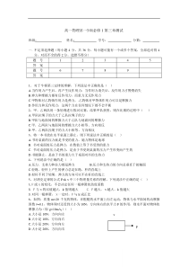 高一物理第一学期必修1第三章测试