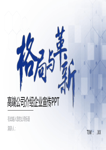 格局与创新高端公司介绍企业宣传工作汇报总结模板