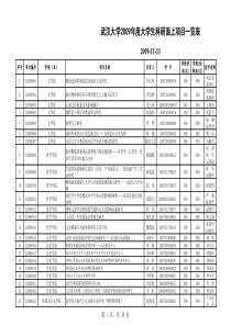 武汉大学科研项目一览