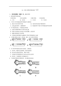 高二生物上册期中模拟试题2