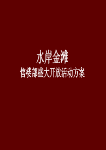 水岸金滩项目售楼部开放活动方案