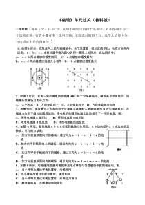 《磁场》单元过关(鲁科版)