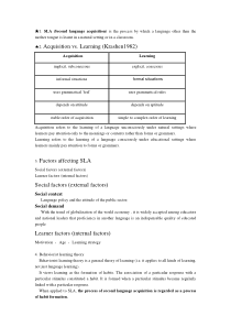 (完整word版)第二语言习得概论-考研复习