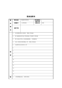 江动股份-在建项目管理员职务说明书