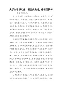 大学生思想汇报：看历史走过，感爱国情怀