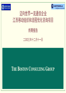 江西移动组织和流程优化项目终期报告