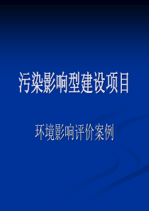 污染影响型建设项目案例分析幻灯