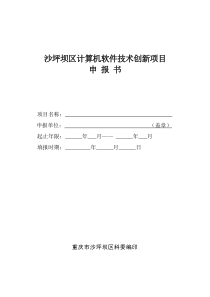 沙坪坝区计算机软件技术创新项目